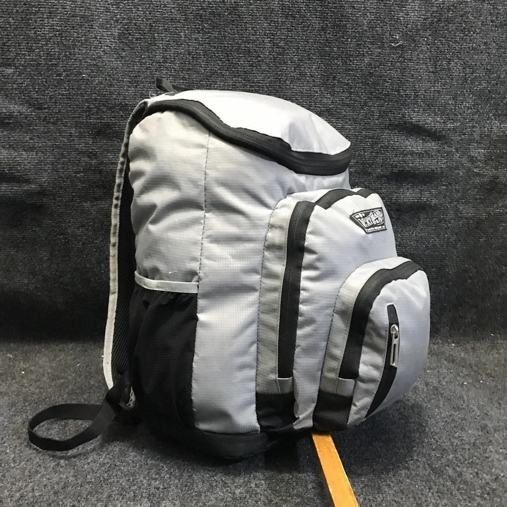 Lucky Brand & Co. Vintage Style Gray/Black Backpack Laptop Computer Bag Daypack